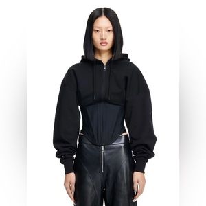 H&M x Mugler Corset Hoodie NWT Sz M